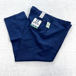 NEW Dockers Signature Khaki Pants Men's 44X32 Navy Blue Big & Tall Classic Fit